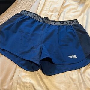 The North Face Women's Athletic Blue and Black Shorts